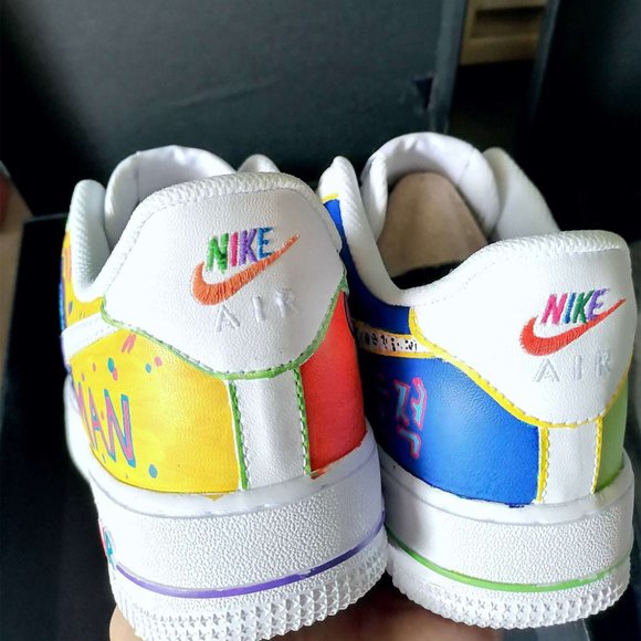 Custom Air Force 1 Sneakers Korean Style M3.5/W5/EU35.5 New - Picture 6 of 7